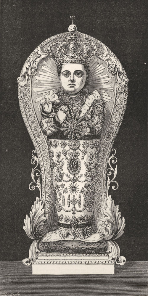 ROME. The Bambino 1872 old antique vintage print picture